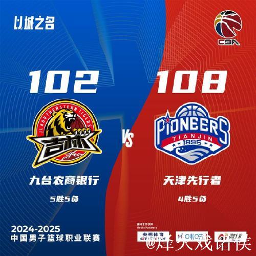 林庭谦25分天津胜吉林结束连败 琼斯空砍42分